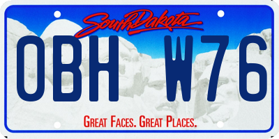 SD license plate 0BHW76