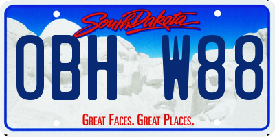 SD license plate 0BHW88