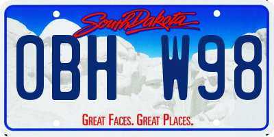SD license plate 0BHW98