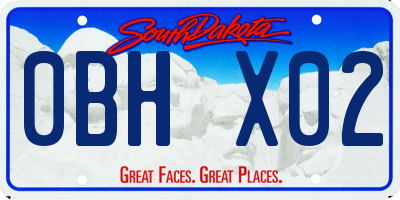 SD license plate 0BHX02
