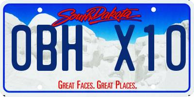 SD license plate 0BHX10