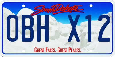 SD license plate 0BHX12