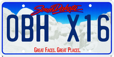 SD license plate 0BHX16