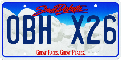 SD license plate 0BHX26