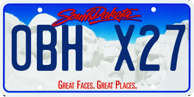 SD license plate 0BHX27