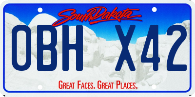 SD license plate 0BHX42