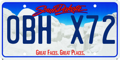 SD license plate 0BHX72