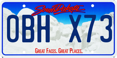 SD license plate 0BHX73