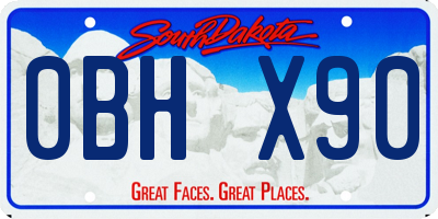 SD license plate 0BHX90