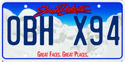SD license plate 0BHX94