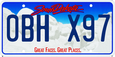 SD license plate 0BHX97