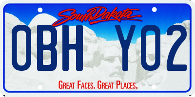 SD license plate 0BHY02