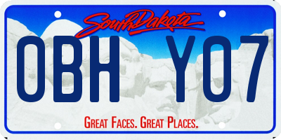 SD license plate 0BHY07