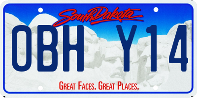 SD license plate 0BHY14