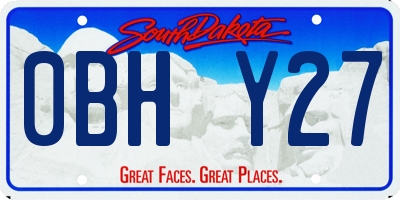 SD license plate 0BHY27