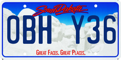 SD license plate 0BHY36