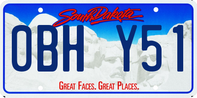SD license plate 0BHY51
