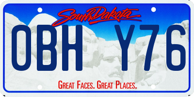 SD license plate 0BHY76