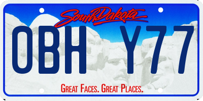 SD license plate 0BHY77