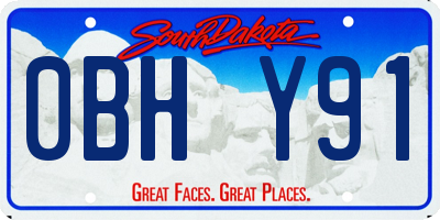 SD license plate 0BHY91