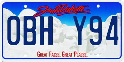 SD license plate 0BHY94