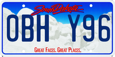 SD license plate 0BHY96