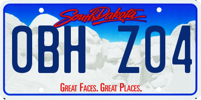 SD license plate 0BHZ04