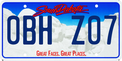 SD license plate 0BHZ07