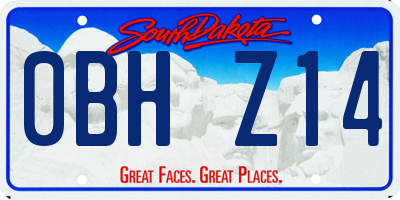 SD license plate 0BHZ14