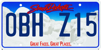 SD license plate 0BHZ15