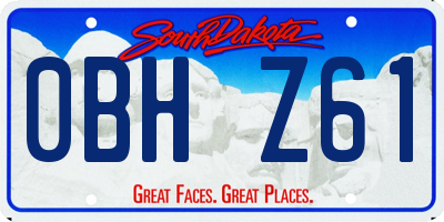 SD license plate 0BHZ61