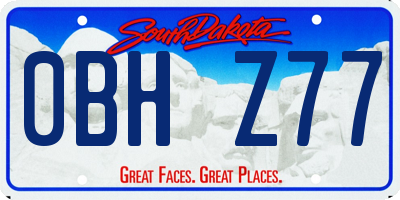 SD license plate 0BHZ77