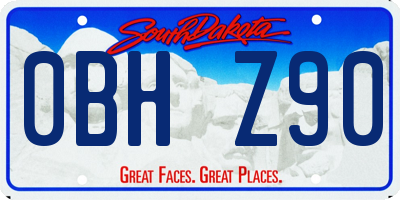 SD license plate 0BHZ90