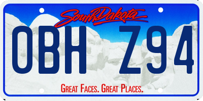 SD license plate 0BHZ94