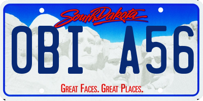 SD license plate 0BIA56