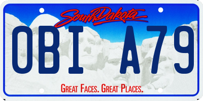 SD license plate 0BIA79