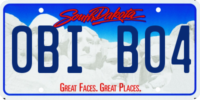 SD license plate 0BIB04
