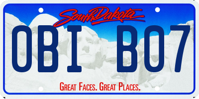 SD license plate 0BIB07