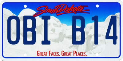 SD license plate 0BIB14