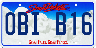 SD license plate 0BIB16