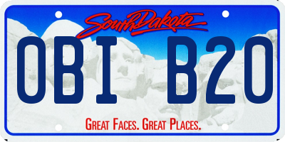 SD license plate 0BIB20