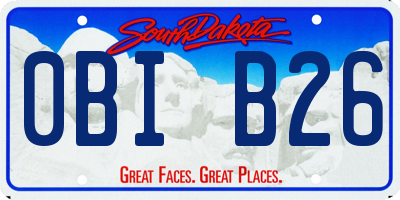 SD license plate 0BIB26