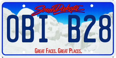 SD license plate 0BIB28