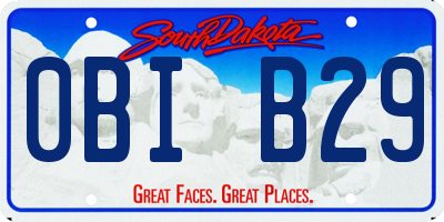 SD license plate 0BIB29