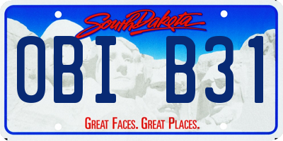 SD license plate 0BIB31