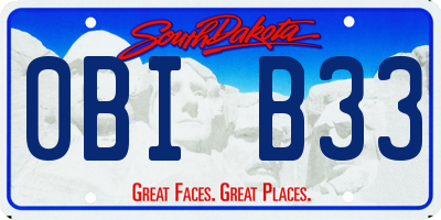 SD license plate 0BIB33