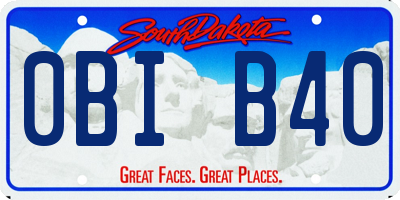 SD license plate 0BIB40