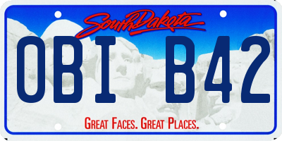 SD license plate 0BIB42