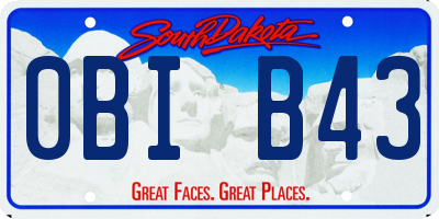 SD license plate 0BIB43