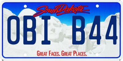 SD license plate 0BIB44